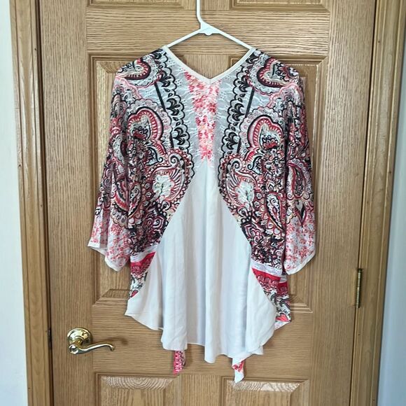 NWT Chicos Woven Mix Margarite Cardigan Sweater Large - Picture 4 of 8